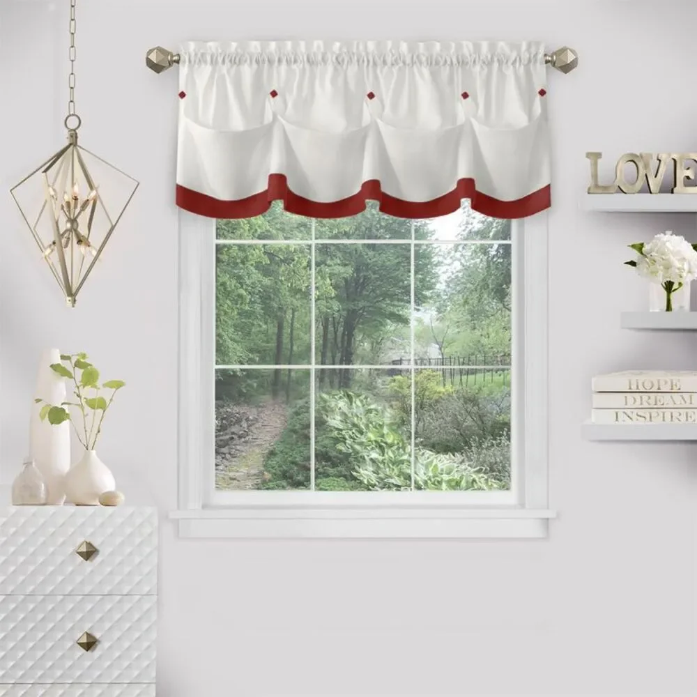 Achim Home Furnishing Window Curtains, Lana Tuck Valance, 58